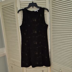 Black and Gold KNIT print Sleeveless Party Dress